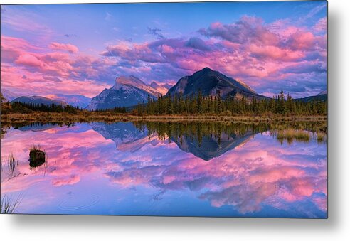 Banff Metal Print featuring the photograph Sunset Over Mount Rundle by Dale J Martin