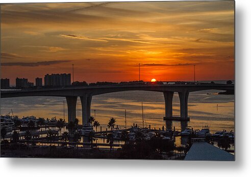 Clearwater Beach Metal Print featuring the photograph Sunset over the beach by Jane Luxton