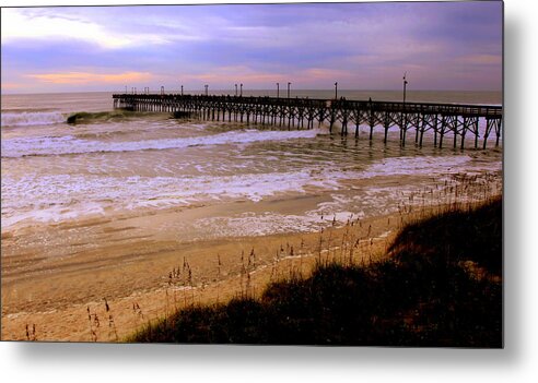 Topsail Island Metal Print featuring the photograph Surf City Pier by Karen Wiles