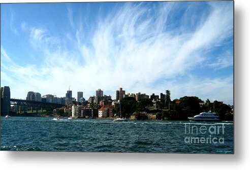 Sydney Metal Print featuring the photograph Sydney Harbour Sky by Leanne Seymour