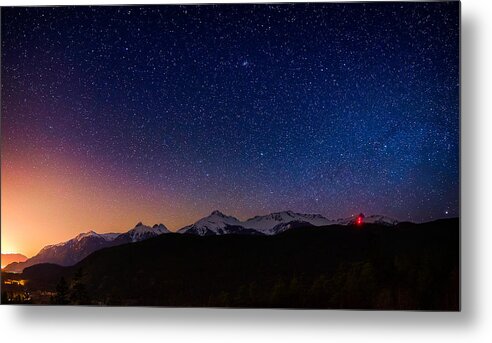 Stars Metal Print featuring the photograph Tantalus Lookout by Alexis Birkill