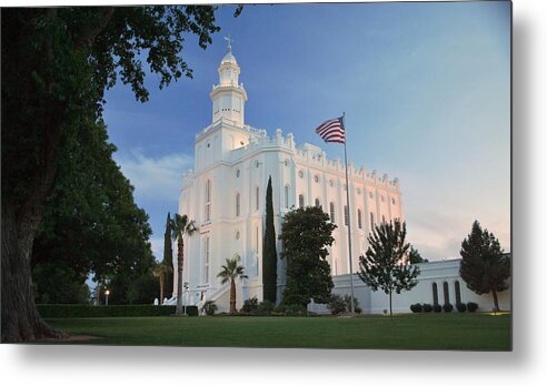 Lds Metal Print featuring the photograph Temple Saint George Utah by Nathan Abbott