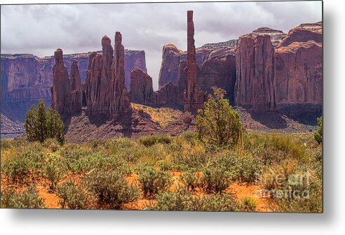Red Rocks Metal Print featuring the photograph Totems #1 by Jim Garrison