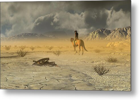 Dieter Carlton Metal Print featuring the digital art The Last Ranger by Dieter Carlton