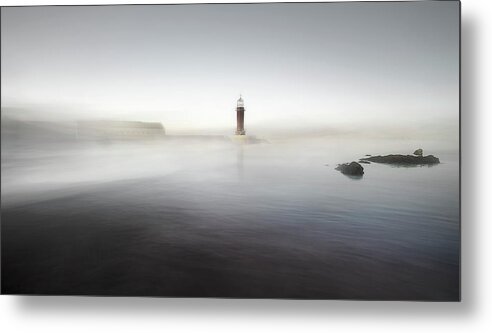 Landscape Metal Print featuring the photograph The Lighthouse Of Nowhere by Santiago Pascual Buye