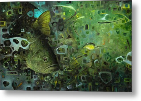 Bass Metal Print featuring the painting The Lure by T S Carson