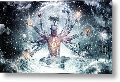 Cameron Gray Metal Print featuring the digital art The Neverending Dreamer by Cameron Gray