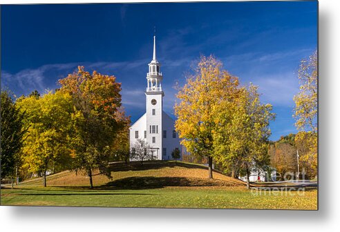 meeting Houses Metal Print featuring the photograph The Old Meeting House. by New England Photography