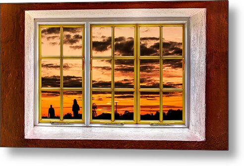 Architecture Metal Print featuring the photograph The Walk Outside by Semmick Photo