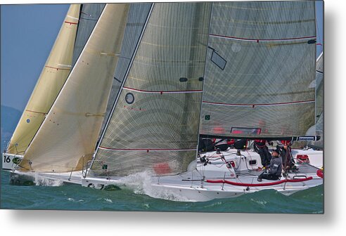 Container Metal Print featuring the photograph Upwind Lineup by Steven Lapkin