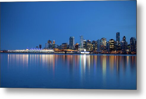 Scenics Metal Print featuring the photograph Vancouver Waterfront Skyline by Dan prat