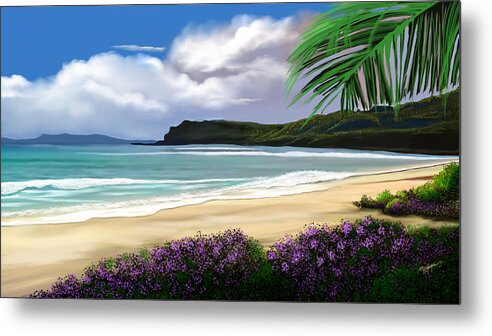 Anthony Fishburne Metal Print featuring the digital art View from my villa by Anthony Fishburne