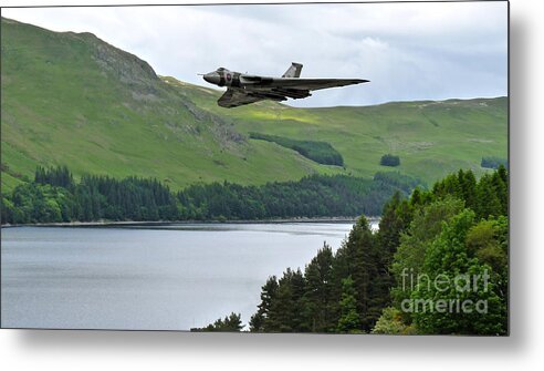 Avro Vulcan Bomber Metal Print featuring the digital art Vulcan Pass by Airpower Art