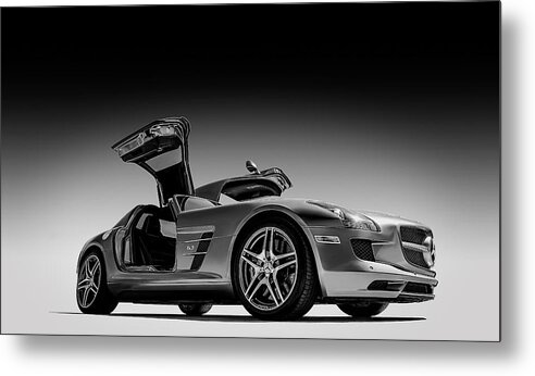 Mercedes Metal Print featuring the digital art Mercedes-Benz SLS AMG by Douglas Pittman