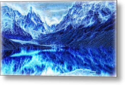 Winter Is Coming Metal Print featuring the digital art Winter is Coming - Game of Thrones landscape by Lilia D