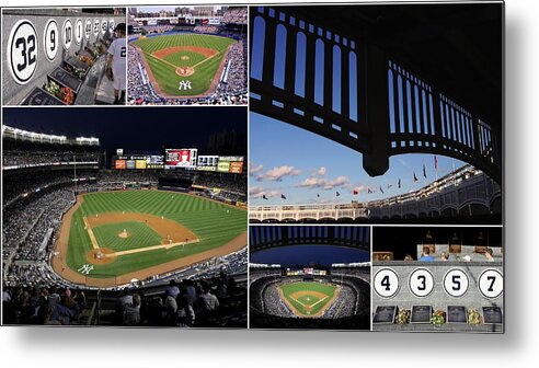 Yankee Stadium Metal Print featuring the photograph Yankee Stadium Collage by Allen Beatty