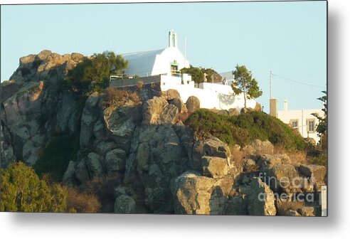 Church Metal Print featuring the photograph Greek Church #2 by Therese Alcorn