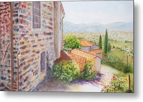 Italy Metal Print featuring the painting Casale by Karen Fleschler