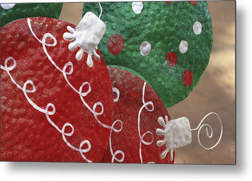 Christmas Metal Print featuring the photograph Christmas Ornaments by Patrice Zinck