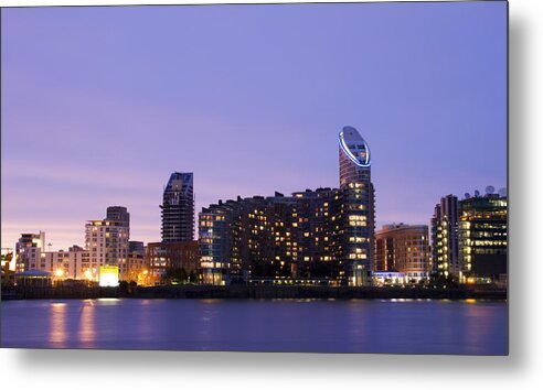 Canary Wharf Metal Print featuring the photograph Docklands apartments by David French