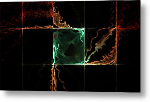 Apophysis Metal Print featuring the digital art Fire And Ice by Hal Tenny