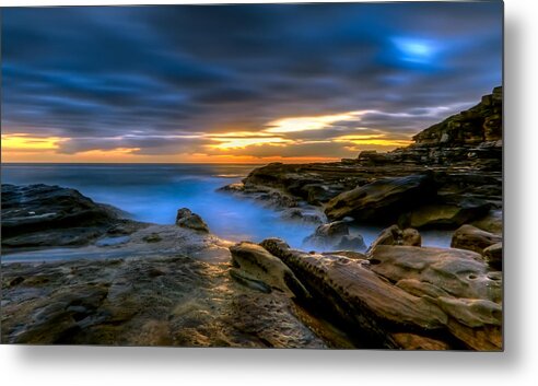 Little Bay Metal Print featuring the photograph Illuminated Rock by Mark Lucey