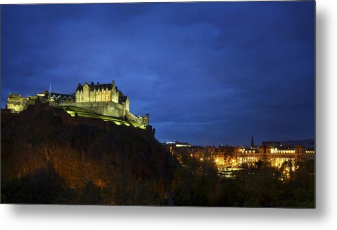 Edinburgh Metal Print featuring the photograph Magic Night by Evelina Kremsdorf