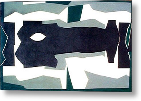 Abstract Metal Print featuring the painting Reclining Woman by Ric Rice