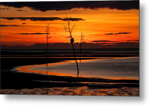 Sunset Metal Print featuring the photograph Rock Harbor Cape Cod by Fred LeBlanc