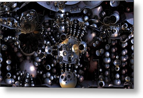 Mandelbulb Metal Print featuring the digital art Sensory Overload by Hal Tenny