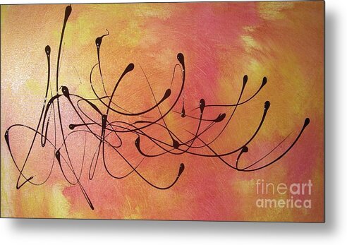 Abstract Metal Print featuring the painting Sovii by Alex Blaha