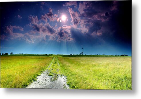 Landscape Metal Print featuring the photograph Sun Rays by Cale Best