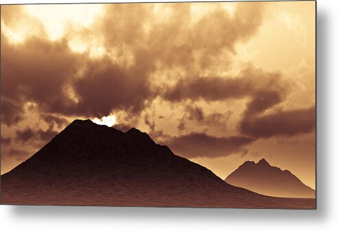 Sunset Metal Print featuring the photograph Sunset Fiction by Meir Ezrachi