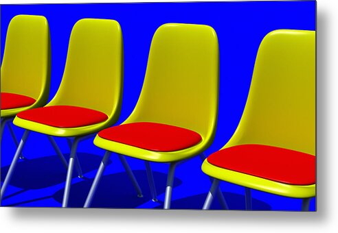 Furniture Metal Print featuring the digital art Take Your Seat by Richard Rizzo