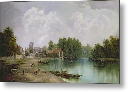View Metal Print featuring the painting View of Twickenham by W Howard
