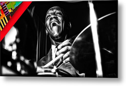 Art Blakey Metal Print featuring the mixed media Art Blakey Collection #3 by Marvin Blaine