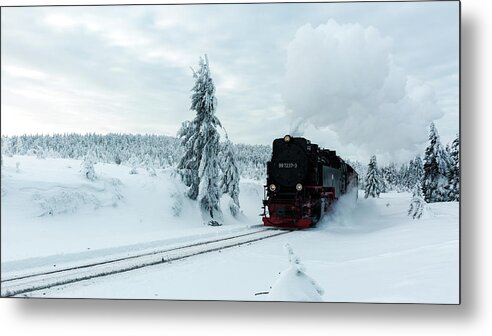 Nature Metal Print featuring the photograph Brockenbahn, Harz #2 by Andreas Levi