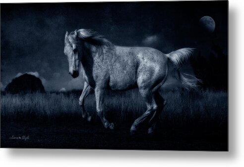 By The Light Of The Silvery Moon Metal Print featuring the photograph By the Light of the Silvery Moon #1 by Karen Slagle