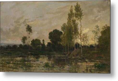 Lakes Metal Print featuring the painting Francois Daubigny #1 by Charles