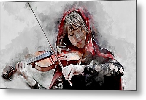 Lindsey Stirling Metal Print featuring the mixed media Lindsey Stirling #7 by Marvin Blaine