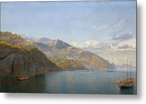 John Brett Metal Print featuring the painting Massa, Bay of Naples #1 by Celestial Images