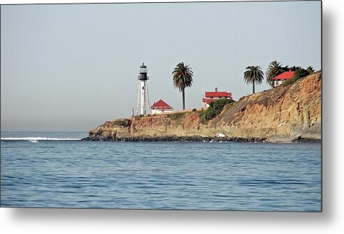 San Diego Metal Print featuring the photograph Point Loma Lower Lighthouse #1 by Carol Bradley