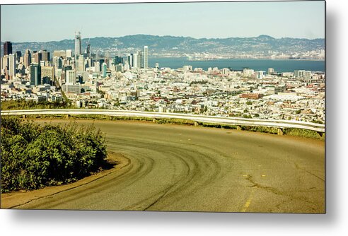 Downtown Metal Print featuring the photograph San Francisco California Downtown And Surroundings #1 by Alex Grichenko