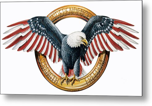 American Eagle Metal Print featuring the painting The American Eagle #1 by Dag Peterson