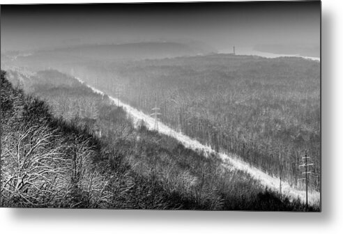 Winter Metal Print featuring the photograph Winter Landscape Victory Park #1 by John Williams