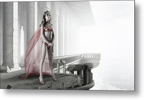 Woman Metal Print featuring the photograph Woman Warrior #1 by Maxim Images Exquisite Prints