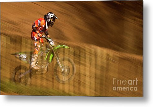 Bike Metal Print featuring the photograph Motocross #11 by Ang El