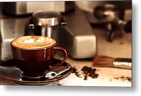 Coffee Metal Print featuring the digital art Coffee #14 by Super Lovely