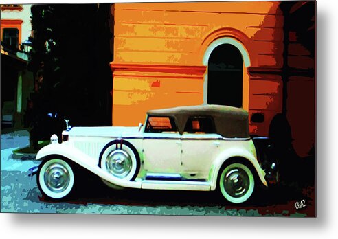 Automobiles Metal Print featuring the painting 1930 Isotta-Fraschini by CHAZ Daugherty