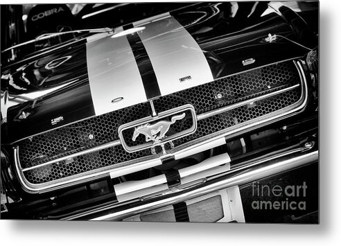 1970 Metal Print featuring the photograph 1970 Mustang Monochrome by Tim Gainey